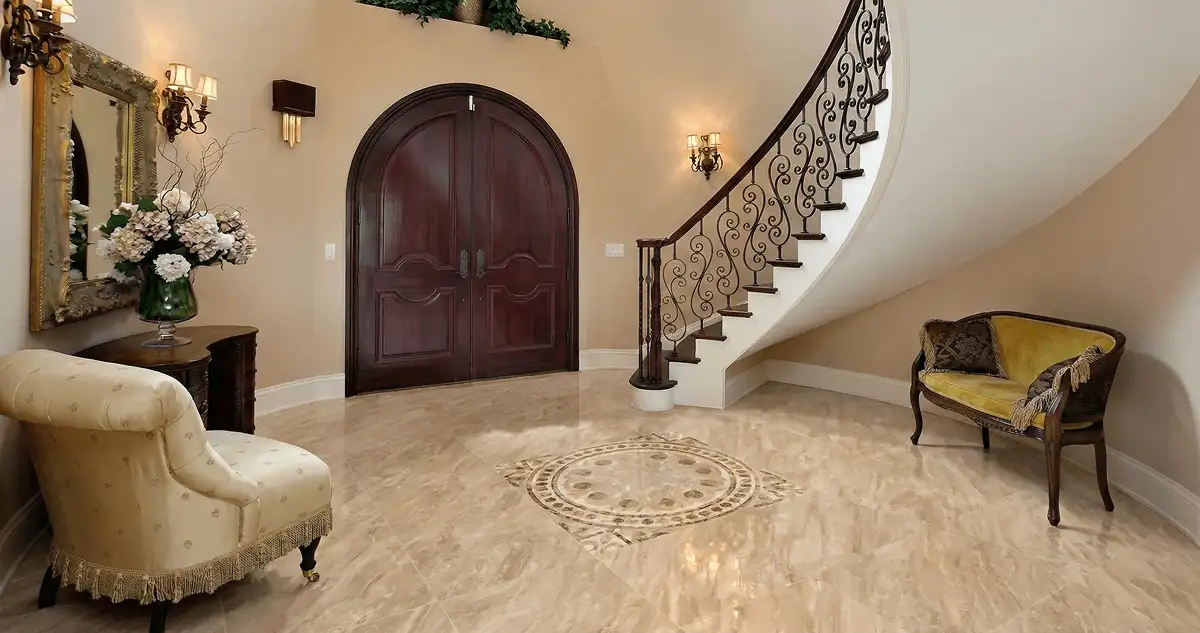 Entrance hall with professionally installed ceramic tile flooring in Rochester NY