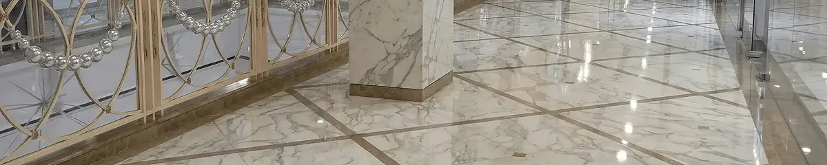 Beautiful marble floor professionally installed in Rochester, NY