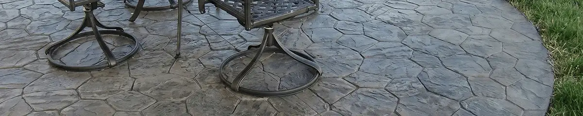 Garden relaxation area with professionally installed stone flooring in Rochester NY